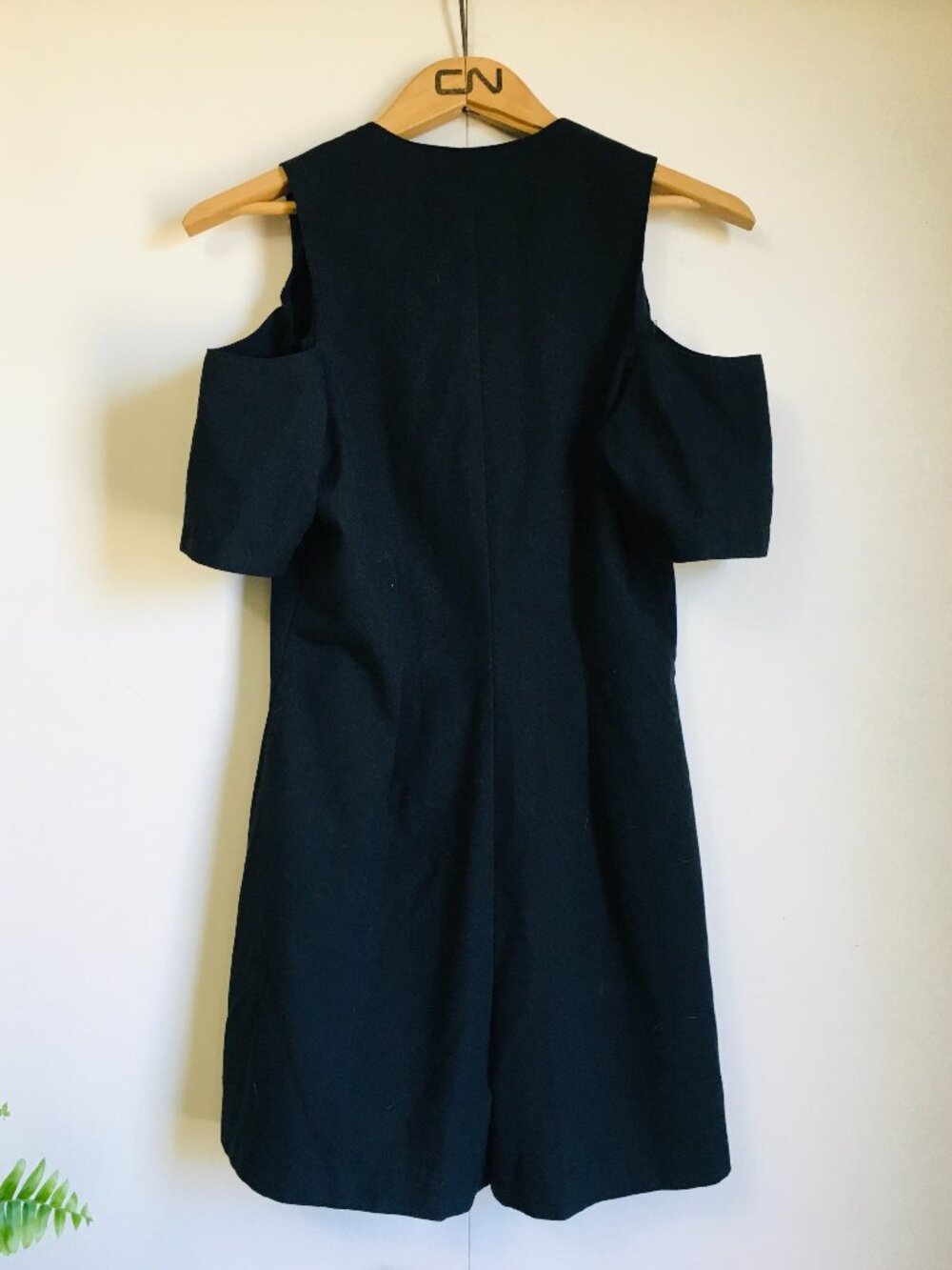 Vintage 90s M Collection Black Cold Shoulder Button Up Romper - Picture 2 of 16